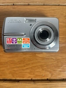 Pentax Digital Camera Optio E50 8.1MP Silver Not Working Broken - Picture 1 of 10