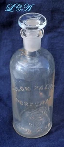 Antiguo frasco de perfume SOLON PALMER ESCASO estilo en tamaño MÁS GRANDE con tapón de VIDRIO - Imagen 1 de 5