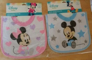 New DISNEY MICKEY MOUSE OR MINNIE MOUSE PULL OVER BIB, Pullover, Baby shower - Picture 1 of 3