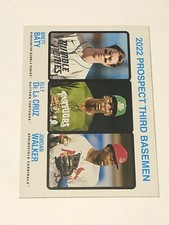 Elly De La Cruz Jordan Walker Brett Baty 2022 Topps Heritage Minors Card #184