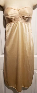 Vintage Kayser 60s Bustier Slip Bra Strapless Halter Lounge Dress Silky sz 38 - Picture 1 of 6