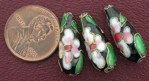 TRES BOTELLAS FLORALES 21MM CUENTAS CLOISONNE - Imagen 1 de 1