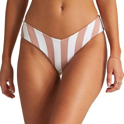 Pantalones de bikini Billabong Shady Sands XL a rayas cobertura media tropical nuevos con etiquetas Foto 1 de 4