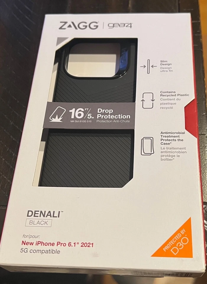 Capa ZAGG Gear4 Denali Series para Apple iPhone 13 Pro (6.1") - Preta - Imagem 1 de 1