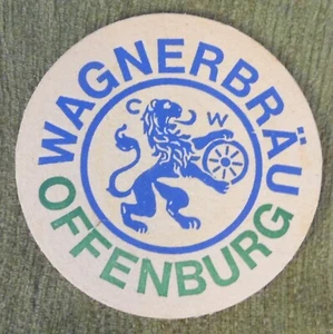 Beer mat, Wagnerbräu Offenburg, over 130 years, round, 10.7 cm, - Picture 1 of 2