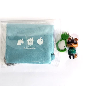 Nintendo Club Animal Crossing Blue Green Pouch Case for 3DS XL w Tom Nook Figure - Picture 1 of 5