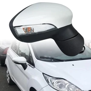 Right White Door Wing Mirror Electric Heated Side For Ford Fiesta MK7 2008-2012 - Picture 1 of 15