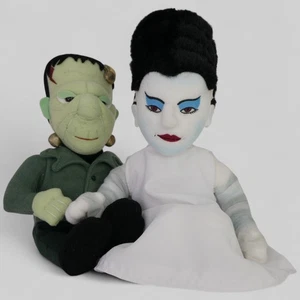 Vintage 90s Universal Monsters Frankenstein & Bride Stuffins Halloween Plush - Picture 1 of 17
