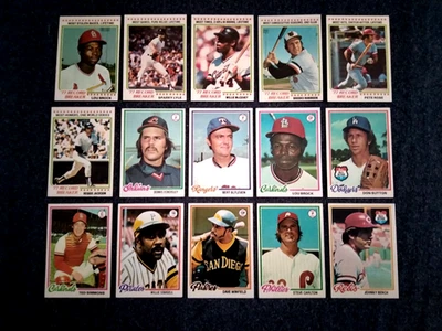 Lote de 15 béisbol 1978 Topps Jackson Rose Brock Stargell Winfield Robinson bonito Foto 1 de 4