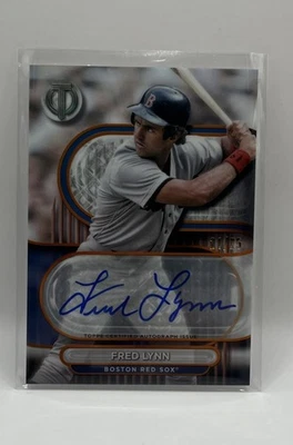 FRED LYNN 2024 Topps Tribute Gold On-Card Auto #21/25 - Boston Red Sox AUTOGRAPH - Image 1 of 3