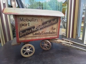 Antiker Pferde Hänger DEG f.Land & Eisenbahn Möbeltransport um 1935 - Bild 1 von 14