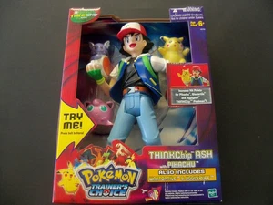 2004 HASBRO POKEMON 12" THINKCHIP ASH WITH PIKACHU WARTORTILE & JIGGLYPUFF NIB - Picture 1 of 8