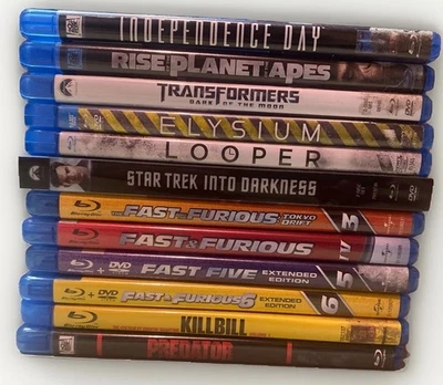 (12) Blu-Ray Lot - Star Trek, Transformers, Looper, Independence Day (Used) - Image 1 of 4