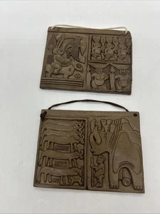 South African Ceramic Tiles Press Moulded Lucky Bean Farm Valmai Olsen Edwards - Picture 1 of 20