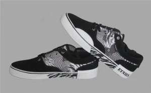 ETNIES Factor X Rebel Sports Animal Print Black White Foam Lite Sneakers Mn's 9 - Picture 1 of 1