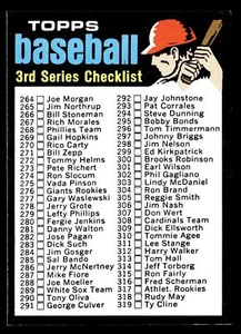 Topps #206 1971 tercera serie lista de verificación: 264-393 casi nuevo o mejor - Imagen 1 de 2