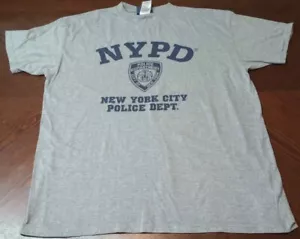 NYPD Men's XL Short Sleeve T-Shirt Gray Short Sleeves Officially Licensed - Picture 1 of 6