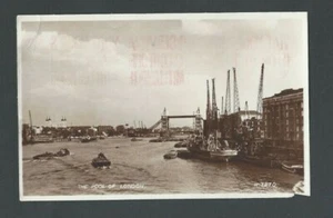 1952 RPPC The Pool Of London Between London Bridge & Tower Bridge - Picture 1 of 1