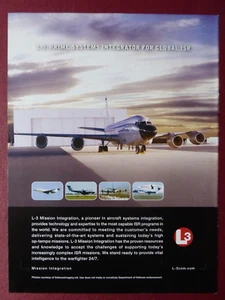 3/2010 PUB L3 MISSION INTEGRATION ISR BOEING US AIR FORCE ORIGINAL AD - Imagen 1 de 1