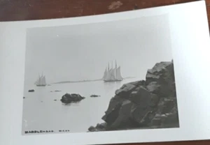 Marblehead Ma vintage photo harbor view Schooners rppc 1915 - Picture 1 of 5