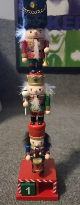 Global International Wooden Christmas Nutcracker Advent Calendar - Image 1 of 4