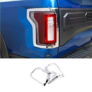 Para Ford F-150 F150 2015-2020 Cromo Exterior Luz Trasera Lámpara Marco Cubierta Borde - Imagen 1 de 7