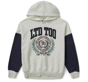 NWT Limited Too Girls Varsity Hoodie Pearl Heather Small 7/8 - Picture 1 of 1