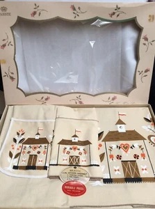 Vintage Majestic Fine Linen 3 Pc Kitchen Set Towel Apron Toaster Kitschy Farm - Picture 1 of 6