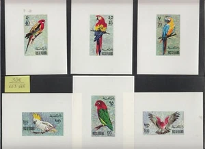 Ras Al-Khaimah - Stamps Deluxe Blocks - Parrot Birds Fauna - Michel #663-668 - Picture 1 of 1