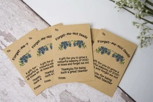 5 x Teachers Presents | Teachers Gifts | Forget Me Not Seeds  thank you present  - Picture 1 of 3