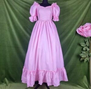 Vintage 1980s Pink Berkertex Cinderella Evening Ballgown Bridesmaid Dress 10