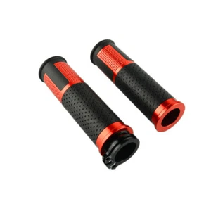 Custom Universal 7/8" 22mm Motorcycle Handle Bar End Hand Grips CNC Rubber - Picture 1 of 13