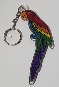 4.5" Multi-Colored Tropical Parrot Acrylic Keychain - Picture 1 of 2