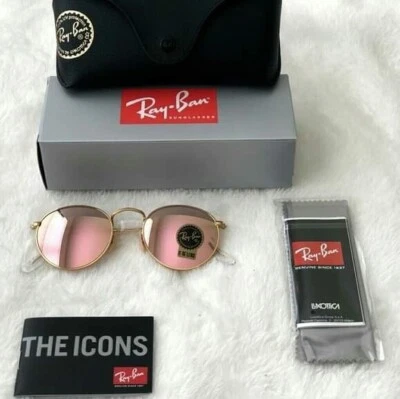 Ray-Ban RB3447 Round Metal Rosegold Sonnenbrille  - Bild 1 von 4