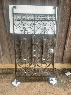 Whimsical Style Entry Gate, Ornamental Iron Gate - Semi-Gloss Black - Image 1 of 3