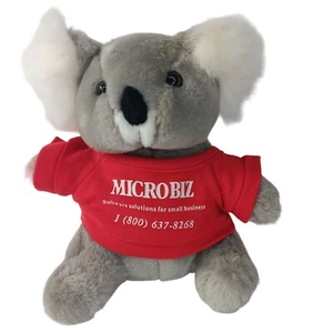 Plüsch-Koala-Spielzeug Stofftier Steven Smith Microbiz rotes Shirt 7 Zoll - Bild 1 von 7