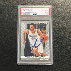 2013-14 Panini Prizm #115 Evan Fournier Signed Card AUTO PSA Slabbed Nuggets - Picture 1 of 2