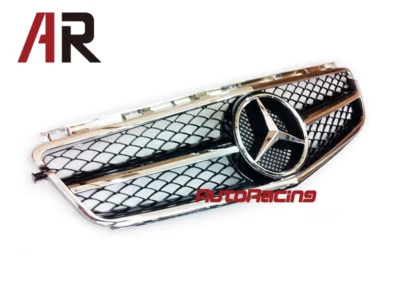 Mercedes-Benz W204 C63AMG sedán solo cromo/negro 1 aleta parrilla delantera 2008-2011 Foto 1 de 2