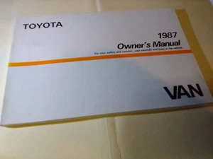 Toyota Van 1987 Owner's Manual - Picture 1 of 4