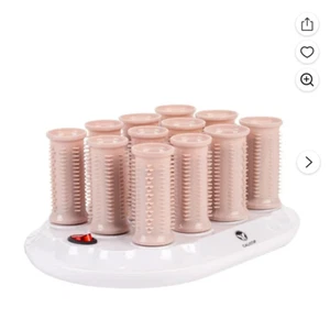 Calista Tools Ion Hot Rollers 12 - 1" Short, 1.25" Medium Clips Pink - Picture 1 of 15