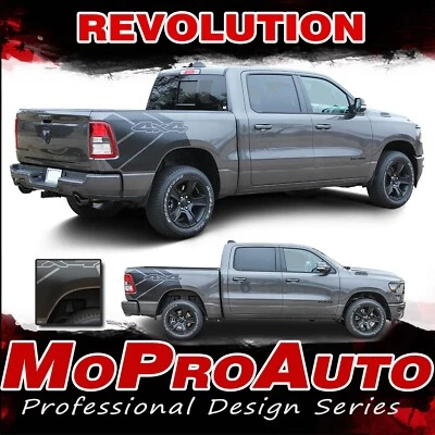2019-2024 Dodge Ram Rebel 1500 Side Bed Decals Stripes 3M Vinyl Graphics Kit - Image 1 of 4