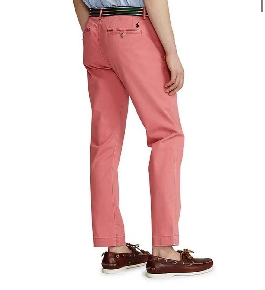 Men's Ralph Lauren Polo Pant Classic Straight Fit CHINO PINK SZ 32X32