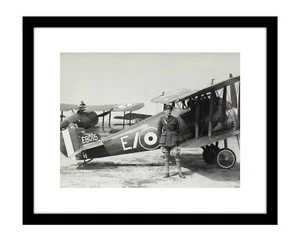 Erster Weltkrieg Pilot & Flugzeug 1915 hochauflösender Erster Weltkrieg 1 Fotodruck - Bild 1 von 2