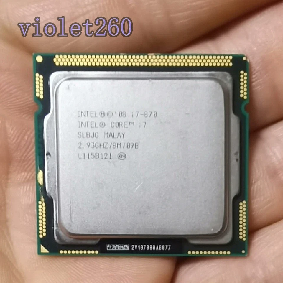 Intel Core i7-870 Quad Core 2.93GHz 8MB  95W SLBJG 95W LGA1156  CPU Processor - Image 1 of 1