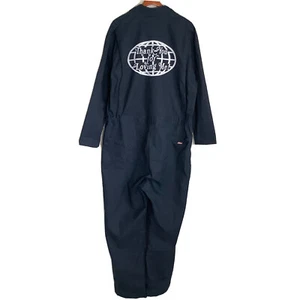 Genuine Dickies  Men’s Navy Blue Zip Up Overalls Size 2XL Pockets Construction - Picture 1 of 12