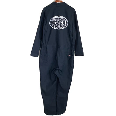 Genuine Dickies  Men’s Navy Blue Zip Up Overalls Size 2XL Pockets Construction - Image 1 of 4