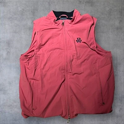 Chaleco de golf Peter Millar rojo sigiloso para hombre talla grande L Foto 1 de 4