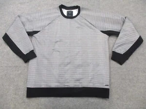 Guess Sweater Mens Extra Large Gray Black Crew Neck Pullover Adult Casual - Picture 1 of 9