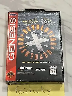Revolution X (Sega Genesis) NEW FACTORY SEALED, NEAR-MINT, RARE AEROSMITH! - Image 1 of 4