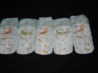 Pañales para bebé Pampers de 5 muestras talla 8 sobre 37+ libras Foto 1 de 3
